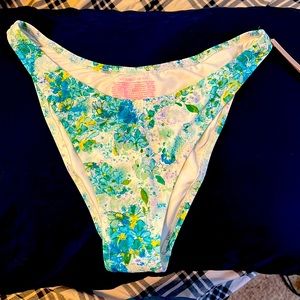 Victoria Secret High Cut Bikini Bottom Swimwear floral